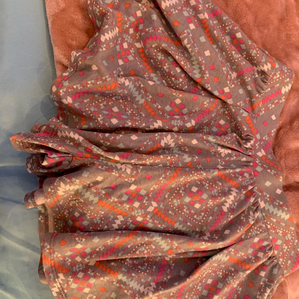 Patterned skirt that has shorts on the bottom